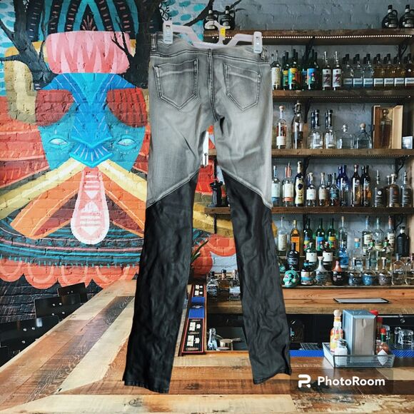 Vanilla Star Gray Denim with Pleather Legs Size 3 (Y55) - Picture 2 of 2